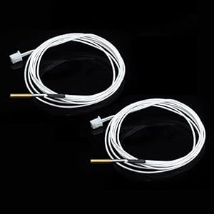 2er-Pack NTC 100K B3950 Thermistor OD3mm Kartuschen-Sensor Hohe Temperatur 280℃ für Ender 3 V2 Pro CR10 V6 PT100 Heizblock, 3D-Drucker