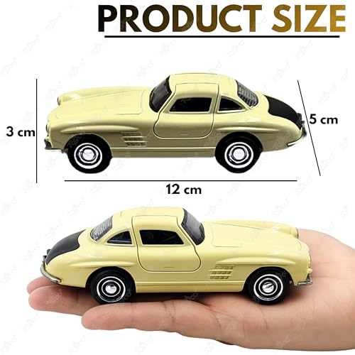 Image of toyco Alloy Metal SUV Toy Car for Kids | Pull Back Unbreakable Small Toy Cars | Openable Doors, Smooth & Shiny Edges |1:36 Scale | Gift Toys for Boys and Girls Age 3+ | (Mercedes Gulwing White)