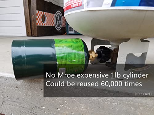 image for DOZYANT Propane Refill Adapter, LP Gas Cylinder Tank Coupler - Fits QC