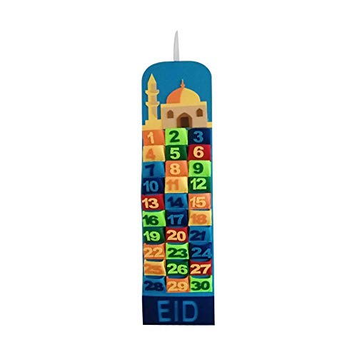 sunflowerany Ramadan Countdown Kalender, Eid Mubarak Wand 30 Tage Kalender Mit Taschen, Für Kinder Geschenke/Party Filz thumbnail