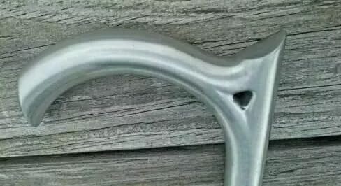 Bastón táctico de aluminio con mango en V, estilo steampunk, 94 cm