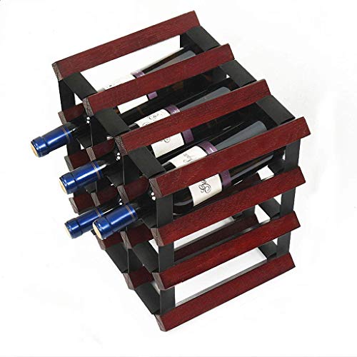 Soporte de vino de madera para 12 botellas miniatura 1