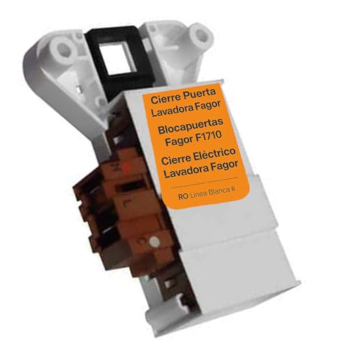 RO Linea Blanca ® Cierre Electrico Lavadora Compatible Con Fagor F1710 F2808 F2810 F2812 L5810P L7812 Blocapuertas Seguridad Microretardo Repuesto AS0015962 177.34.0011 L39A005I5 InstalacionFacil