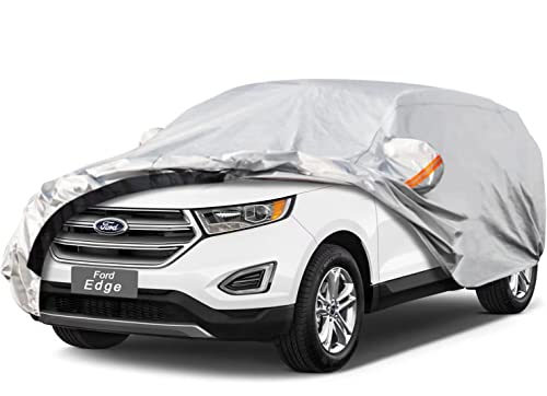 6 Layer SUV Car Cover Custom Fit Ford Edge (2007-2025) Waterproof All Weather, Heavy Duty Outdoor Snow Sun Rain Uv Protection (Ships from US Warehouse, Delivery 3-8 Days)