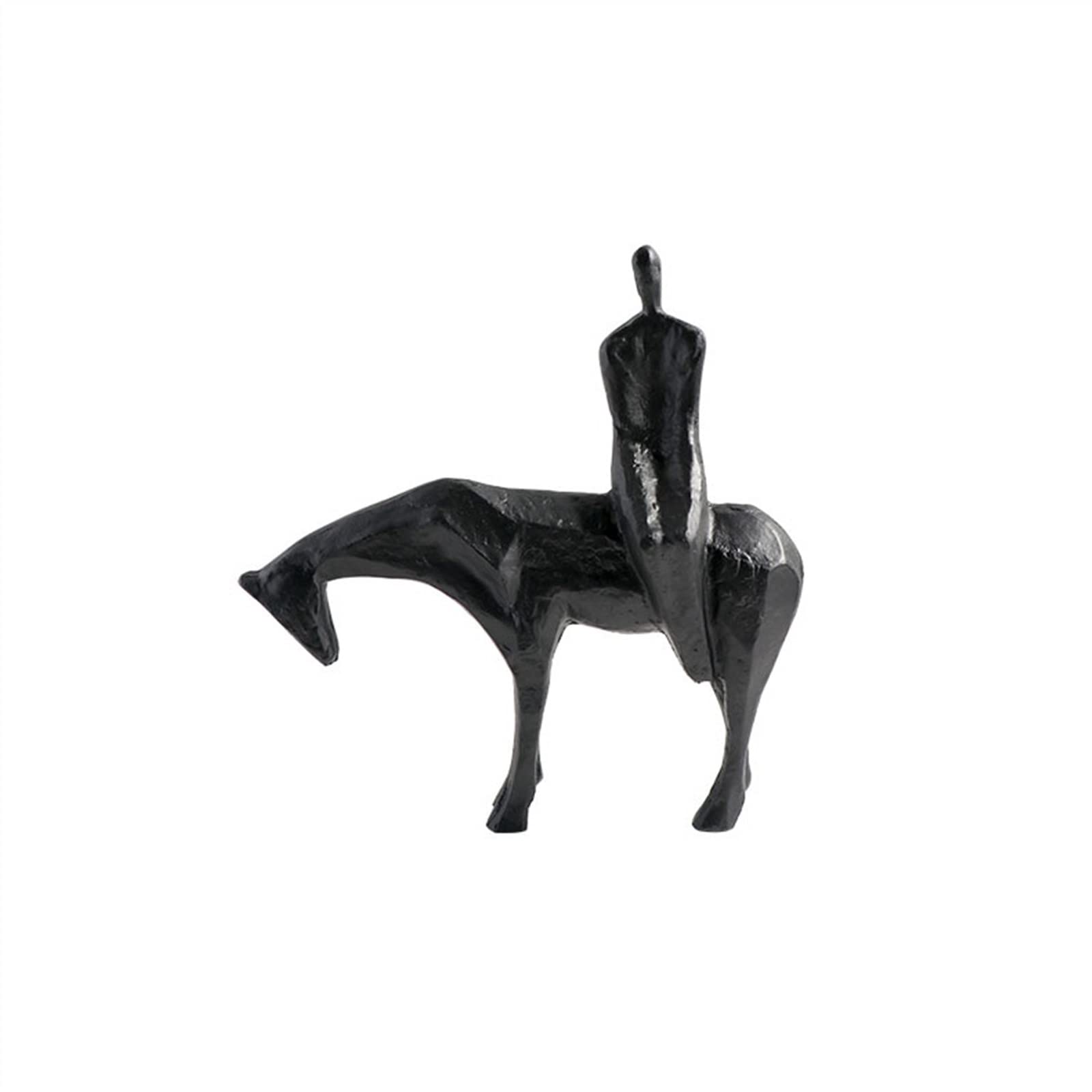 Cheval et résine humaine statue ornement pour cadeau de bureau