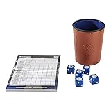 mit Logo FC Schalke 04 FC Schalke 04 Würfelspiel, Spiel mit Würfelbecher, 5 Würfel und Spielblock S04 - Plus Lesezeichen I Love Gelsenkirchen