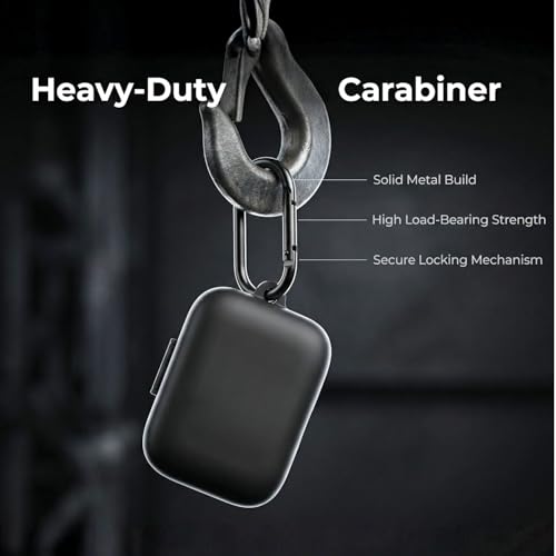 Image of Kapture Soft Silicone Case Compatible With Oneplus Buds 3 Cover, Oneplus Buds 3 Case Cover With Hook, Oneplus Earbuds 3 Case Cover With Silicone 360 Protection Dust & Shockproof, Black