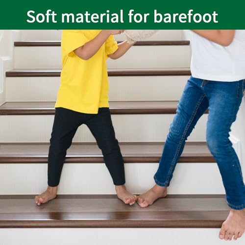 Image of Clear Anti Slip Tape for Stairs & Bathtubs, 4 inch x35FT Non-Skid Transparent Grip Tape - Soft PVC Safety Traction for Bare Feet, Pool Decks, Boats, Shower Floors