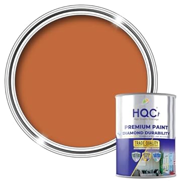 HQC Barn Paint 10L | Garden and Furniture Wood Paint | Outdoor Quick-Drying Protection for Garden Fence | Terracotta