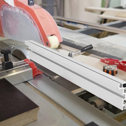 QWORK® T Nut Schiene 75 Typ 400MM Aluminium-T-Nut Gehrungsschienenlehre | DIY Holzbearbeitung, Tischkreissäge, Zaunbefestigung