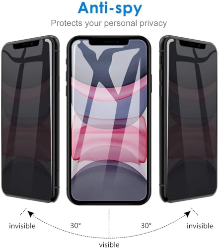 Image of Privacy Screen Protectorfor iPhone XR Tempered Glass | Anti-Spy | Scratch Residency | 360 Degree Protecton (Privacy 9H Glass)