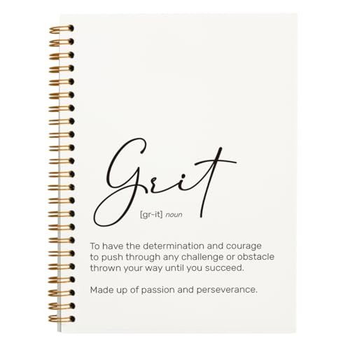 Bloc-notes inspirants Grit Definition pour le bureau et carnet à spirale 14x21 cm