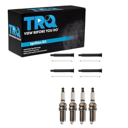 TRQ Spark Plug Kit 8 Piece Iridium Spark Plugs Compatible with 2014-2016 Dodge Dart 2015-2017 Chrysler 200 2014-2021 Jeep Cherokee 2015-2021 Jeep Renegade & Ram ProMaster City 2018-2021 Compass by TRQ - Used condition - US$41.42
