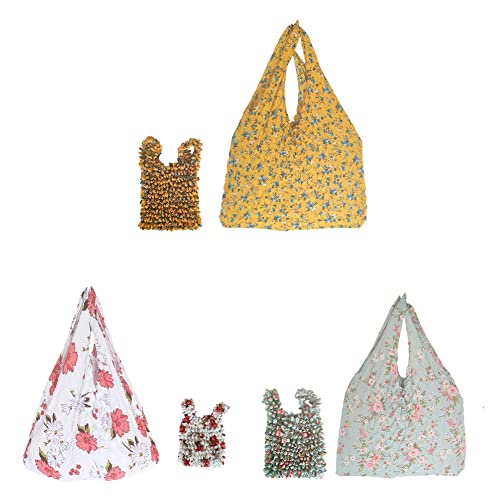 JIXIANG 3 Pcs 2022 Hot Magic Stretch Bag Plissee-Tasche,GroßE EinkaufstüTen Tragbare Faltbare Waschbar,Wiederverwendbare Einkaufstasche Kann 10-20 Kg Tragen,füR Einkaufen, Reisen (color 23) Cover