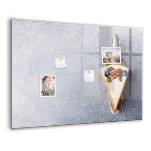 Tableau magnétique en verre décoratif 100x70 cm avec aimants et marqueur