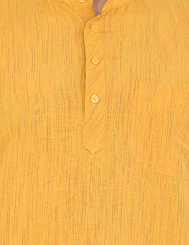 Image of LATEST CHIKAN Men's Cotton Regular Textured Short Kurta Half Sleeves - (SK-DJ)