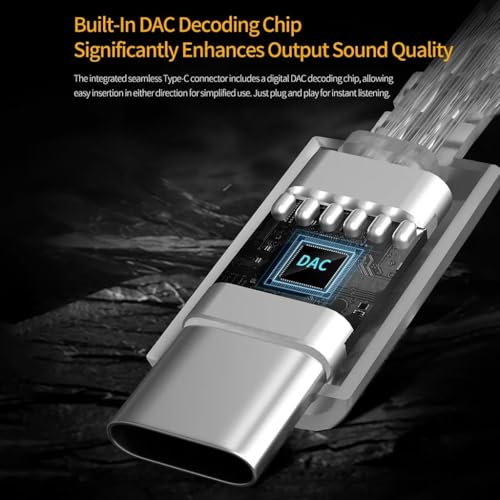 Image of KZ Type-C Upgrade Cable for IEM, In Ear Monitor, 4 Core Oxygen Free Silver-Plated Cable with Built-In DAC Chip in Type-C Nickle Plated Plug & 0.75 2Pin Connector
