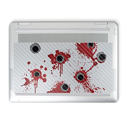 Image of MightySkins Carbon Fiber Skin Compatible with HP Spectre x360 14 inch (2022) Full Wrap Kit - Bullet Holes | Protective, Durable Textured Carbon Fiber Finish | Easy to Apply | Made in The USA