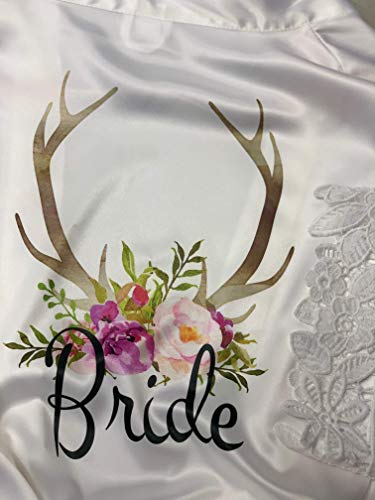 Generic Boho Wedding Robes Bridesmaid Silk Lace Bohemian Bridesmaids Gifts Horns Design Personalized Bridal Gown Proposal thumb #1