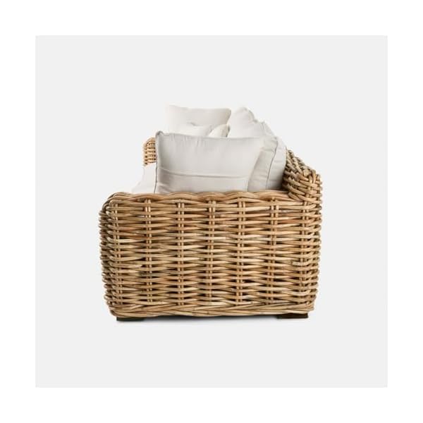 Loberon Outdoor Sofa Rimini XXL Braun/Creme