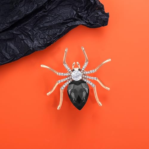 Image of YOQUCOL Halloween Spider Shape Brooch Pins for Women Girls Gift