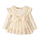 WYTbaby Baby Mädchen Kleid Langarm Neugeborene Babykleidung Rüschen Tüllkleid Prinzessin Tutu Rock für Kleinkind Mädchen 6-9 Monate