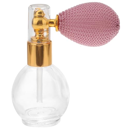 SILENRADAWN Botella de Spray de Polvo 10 Ml de Vidrio Transparente Atomizador de Perfume Recargable para Aceites Esenciales y Fragancias Botella Vacía Compacta para Viaje y Color Aleatorio