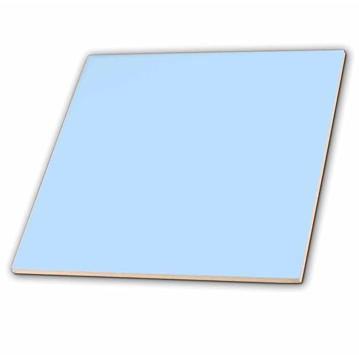 3dRose ct_30668_4 Baby Powder Blue Ceramic Tile, 12"