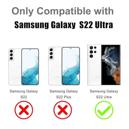 Image of Magnetic Case for Samsung Galaxy S22 Ultra [Compatible with Magsafe] [Bling Glitter Fluorescent Design] [1 Screen Protector] Slim Translucent Matte Case for Galaxy S22 Ultra 6.8 inch, Orange