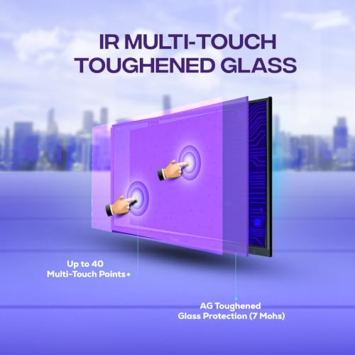 Image of AIWaft Turbo AI 75 Inch 4K UHD Interactive Flat Panel | Android 14 | 8GB RAM 128GB Storage | 40-Point Multi-Touch Smart Board | Digital Teaching Display for Classroom & Coaching | HDMI USB Speakers