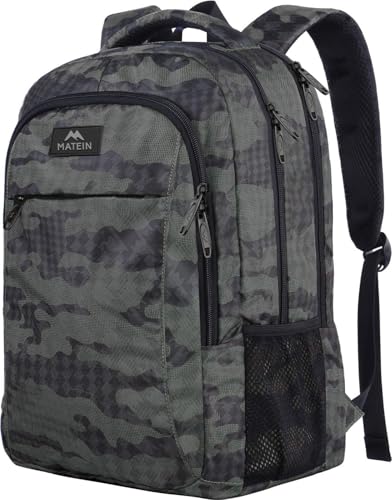 Image of MATEIN Travel Backpack with USB, Sturdy College School Backpack for 15.6 Inch Laptop with Anti Theft Pocket for Women & Men, Slim Lightweight Laptop Bag Computer Bookbag Daypack for Adult Teens Gift
