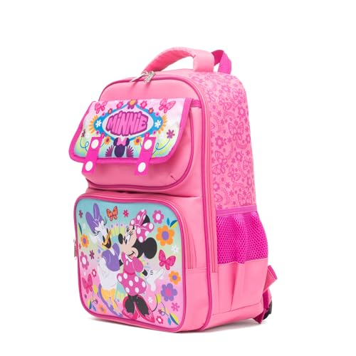 Ruz - Minnie Mouse Large School backpack with Padded Back and Adjustable Straps, Pink, A282374