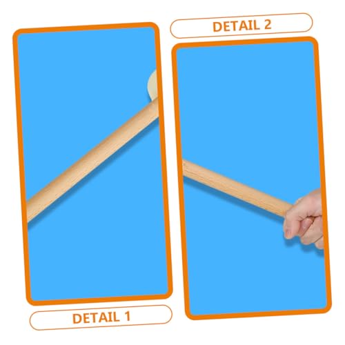 VICASKY 2 piezas Baquetas de fieltro para bombo con agarre suave cómodas para principiantes y profesionales Accesorio de percusión para gongs y cuencos cantores miniatura 3