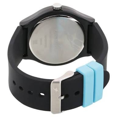 Image of Fastrack Quartz Analog Black Dial Silicone Strap Watch for Unisex-NS9915PP56