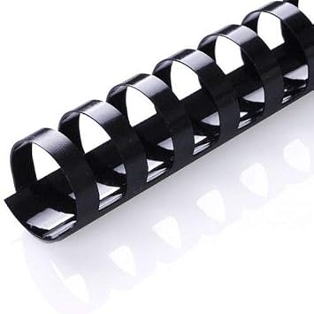 Plastic Comb Binding Spines, 5/8 Inch Diameter, Black, 120 Sheets, 100 Pack 13058