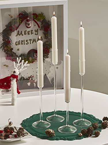 Willceka 18004234 Candlestick Holders, Glass Taper Candle Holders Set Of 4 thumb #1
