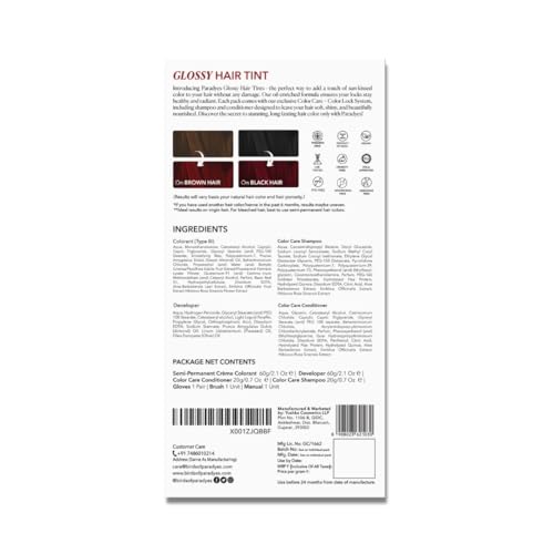 Image of Paradyes Cherry Coke No Bleach Glossy Hair Tint with 7-in-1 Hair Colouring Kit