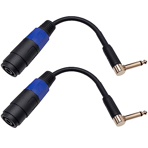 CESS-144 Cabo adaptador fêmea TS para Speakon, ângulo reto, 6,5 mm (1/4