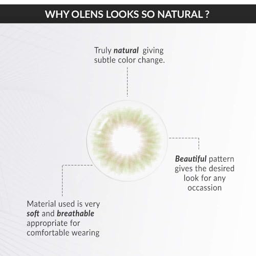 OLENS Monthly Color Contact Lens - 1Month Coloured Contact Lens (Monthly Disposable / 2Pcs), Spanish Real Olive