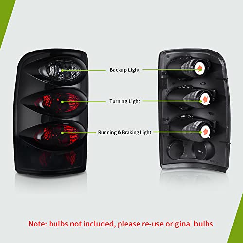 AUTOSAVER88 Tail Lights Compatible with Chevy Suburban Tahoe 2000-2006 GMC Yukon SLT (XL) 2000-2006 (Replacement Assembly Does Not Fit Barn Door Models - ONLY FITS LIFT GATE MODELS) Tail Lamp