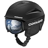 Odoland Snow Helmet, Ski Helmet with Ski Goggles for Snow Sports, Shockproof, Windproof, Safety...