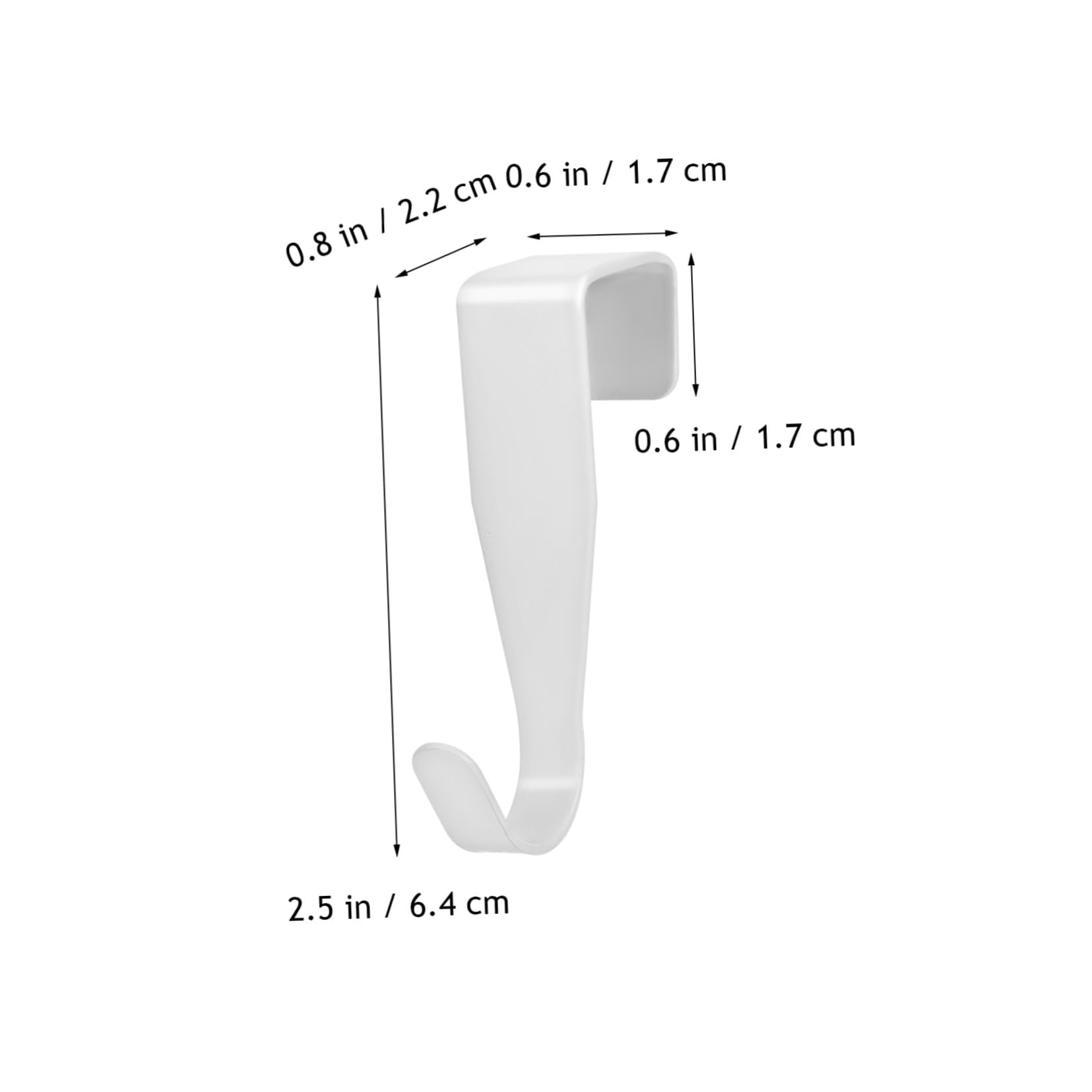 Mikikit Cabinet Door Storage Hooks 16pcs Over The Door Hooks No Drill for Kitchen Bathroom Coat Hanger