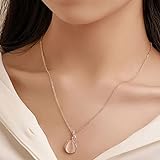 Teardrop Crystal Pendant Necklace Set Earrings Set Exquisite Rhinestone Rose Gold Necklace Set Jewel