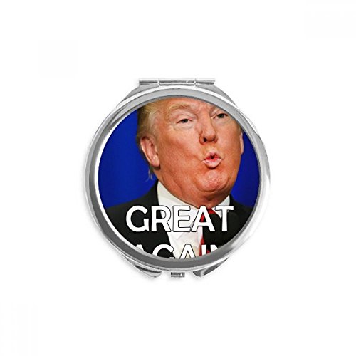 Miroir rond de poche Trump miroir de maquillage portable fin gain de place