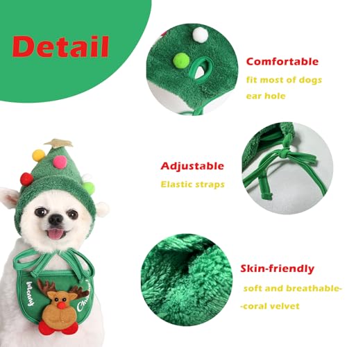 Disfraz de Sombrero y Pañuelo Navideño para Perro Pequeño Mediano miniatura 3
