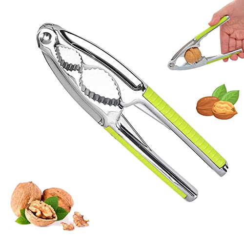 WUXIANM Nussknacker,Nussknacker aus Edelstahl,Nussknacker Walnüsse,multifunktionaler Haushaltsnussknacker mit Rutschfestem Griff,für Pecan Walnut Mandeln Haselnüsse Cover