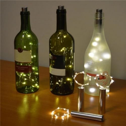 Luzes de garrafa com cortiça, luzes de garrafa LED - Luzes de corda para garrafas de vinho - Luz de
