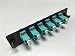 RiteAV LGX Footprint LC Adapter Panel, 6 Ports, Loaded w/6 LC Duplex OM3 10Gig Multimode Adapters, Black
