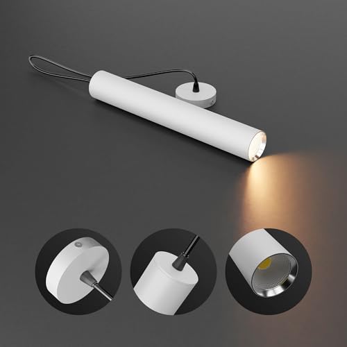 Image of Harold Electricals White Surface Hanging COB Pendant Light for Living Room (12 Watt - Warm White Light)(Metal)
