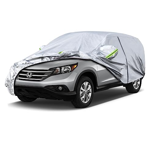 Image of Koukou SUV Car Cover Custom Fit Honda CRV CR-V from 1995 to 2025, Waterproof Car Cover All Weather for Automobiles Outdoor Indoor with Zipper Door, Sun Rain Dust Snow Protection.